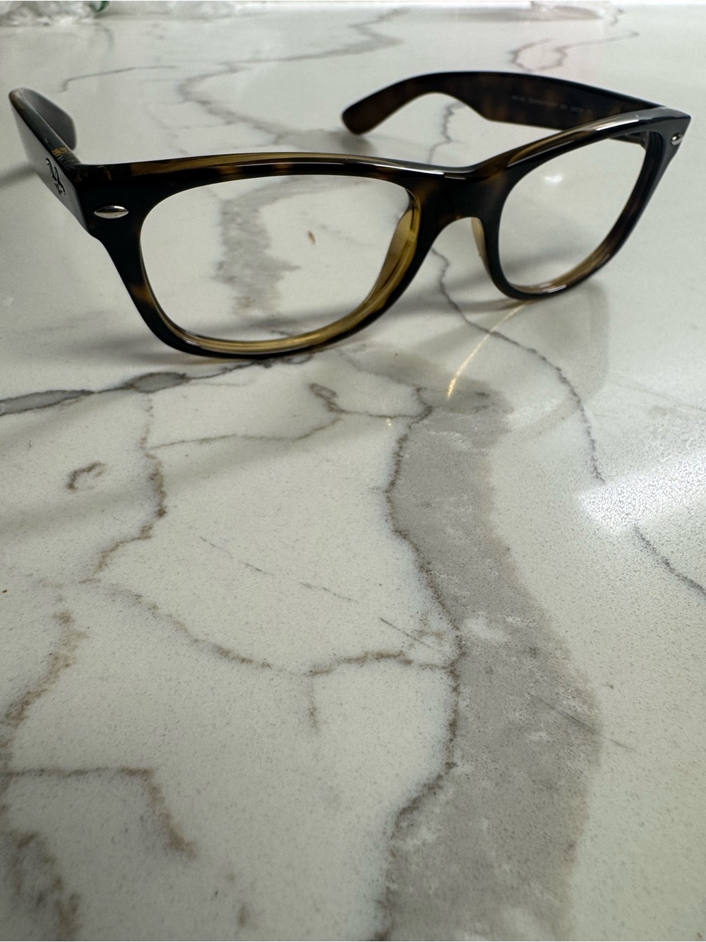 Tortoiseshell Wayfarer-Style Men's Eyeglass Frames - Brown